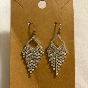 Elegant Silver Chandelier Earrings